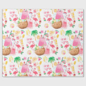 Zomer Fun Tropical Beach Cadeaupapier (Vlak)