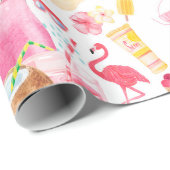 Zomer Fun Tropical Beach Cadeaupapier (Rol Hoek)