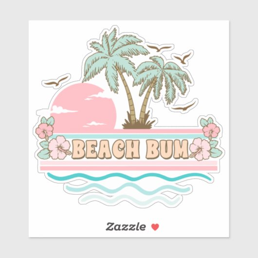 Zomer Fun Tropisch strandleven Sticker (Vel)