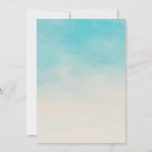 Zomer Fun Tropisch Surf Sweet 16 Beach Bash Kaart (Achterkant)