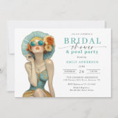 Zomer Fun Vrijgezellenfeest en Pool Party Invitati Kaart (Voorkant)