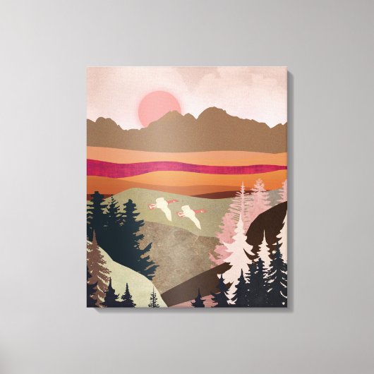 Zomer Ganzen Canvas Afdruk (Voorkant)