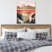Zomer Ganzen Canvas Afdruk (Insitu (Slaapkamer))
