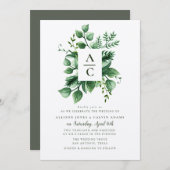 Zomer gebladerte kraft bruiloft uitnodiging (Voorkant / Achterkant)