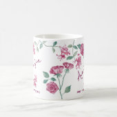 Zomer Geboortebloem Aangepaste naam Roos Kamperfoe Koffiemok (Center)