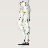 Zomer gebroken wit bloemenpatroon leggings (Links)