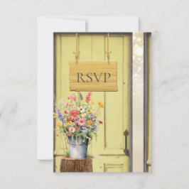 Zomer Geel Boerderij RSVP Bijlagekaart Kaart