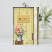 Zomer Geel Boerderij RSVP Bijlagekaart Kaart (Staand voorkant)