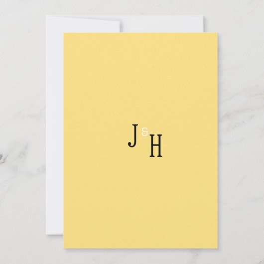 Zomer geel donkergrijs daisy bloemen Save the Date Kaart (Achterkant)