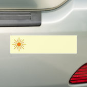 Zomer. Geel en oranje. Bumpersticker (Op auto)