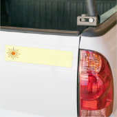 Zomer. Geel en oranje. Bumpersticker (Op Truck)