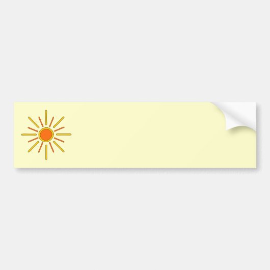 Zomer. Geel en oranje. Bumpersticker (Voorkant)