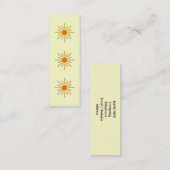 Zomer. Geel en oranje. Mini Visitekaartje (Voorkant / Achterkant)