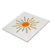 Zomer. Geel en oranje. Tegeltje (Zijkant)