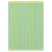 Zomer Geel en Seafoam Blauw Citroen Fruit Gestreep Tafelkleed (Voorkant)