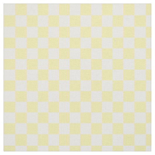 Zomer Geel en Wit Checkerboard Patroon Stof (Swatch)