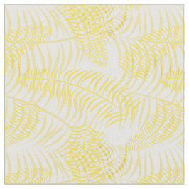 Zomer Geel Witte Palmprint Stof