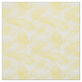 Zomer Geel Witte Palmprint Stof (Swatch)
