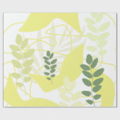 Zomer Geelgroen Botanisch Abstract Cadeaupapier (Vlak)