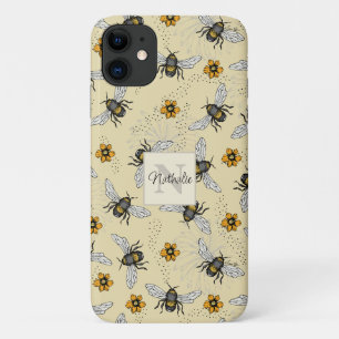 Zomer Gele Bijen Bloemen Patroon Case-Mate iPhone Case