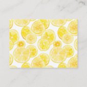 Zomer Gele Citroen Luier Raffle Informatiekaartje (Achterkant)