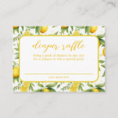 Zomer Gele Citroen Luier Raffle Informatiekaartje (Voorkant)