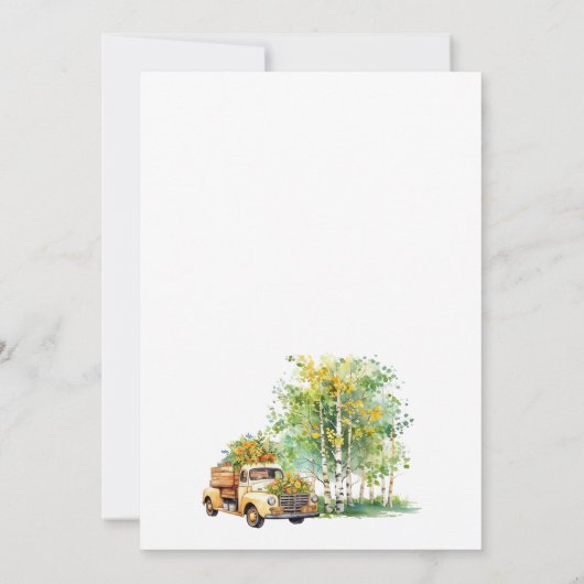 Zomer Gele Schuur Bruiloft Uitnodiging (Achterkant)