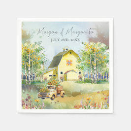 Zomer Gele Schuur Cocktail servet