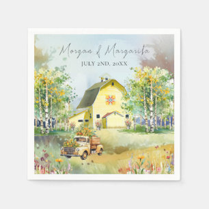 Zomer Gele Schuur Cocktail servet