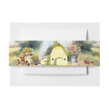 Zomer Gele Schuur Uitnodiging Buikband