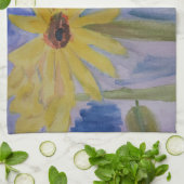 Zomer Gele Zonnebloemen Theedoek (Gevouwen)