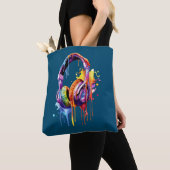 Zomer geluidsgolven tote bag (Dichtbij)