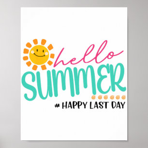 Zomer gelukkig laatste dag poster
