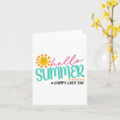 Zomer gelukkige laatste dag  kaart (Gele Bloem)