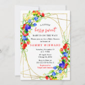 Zomer gemengde bessen baby shower kaart (Voorkant)