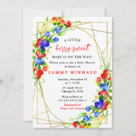 Zomer gemengde bessen baby shower kaart