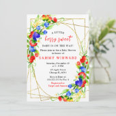 Zomer gemengde bessen baby shower kaart (Staand voorkant)