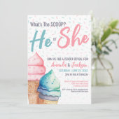 Zomer Gender Reveal Party Kaart (Staand voorkant)