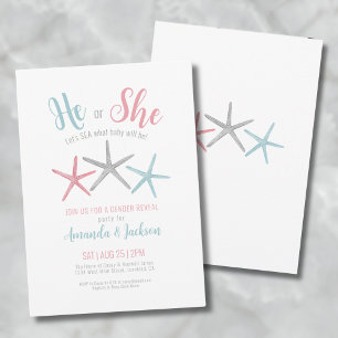 Zomer Gender Reveal Party Kaart