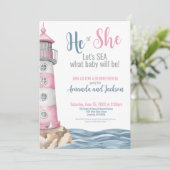 Zomer Gender Reveal Party Kaart (Staand voorkant)