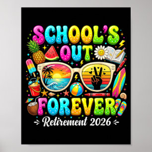Zomer Gepensioneerd Leven Pensioen 2026 Moeder Vak Poster