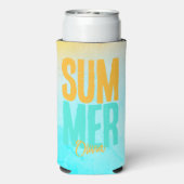 Zomer gepersonaliseerd seltzer blikjeskoeler (Seltzer Achterkant)