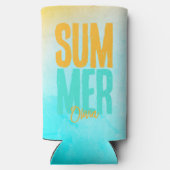 Zomer gepersonaliseerd seltzer blikjeskoeler (Achterkant)