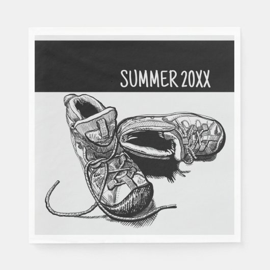 Zomer gepersonaliseerde camping picknick servet (Voorkant)