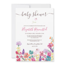 Zomer geperste gedroogde wilde bloemen baby shower