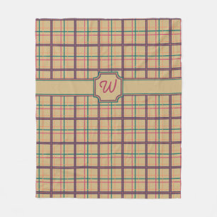 Zomer geruite fleece deken