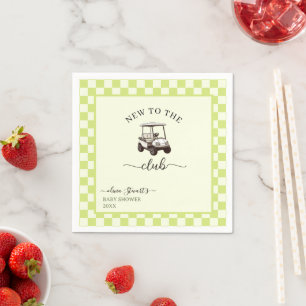 Zomer geruite golf Baby shower Servet