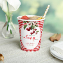 Zomer geruite Kersen thema Baby shower