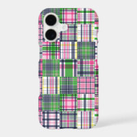 Zomer geruite roze Madras patchwork