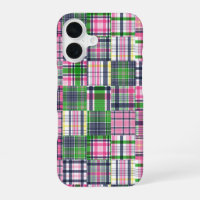 Zomer geruite roze Madras patchwork